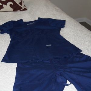Grey's Anatomy Navy Scrubs (top+pants), XS
